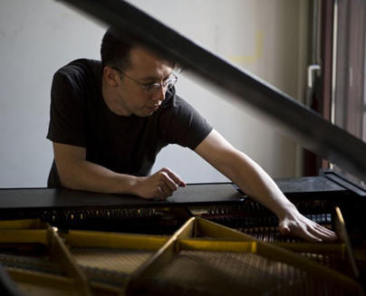 Scott Cazan at the piano